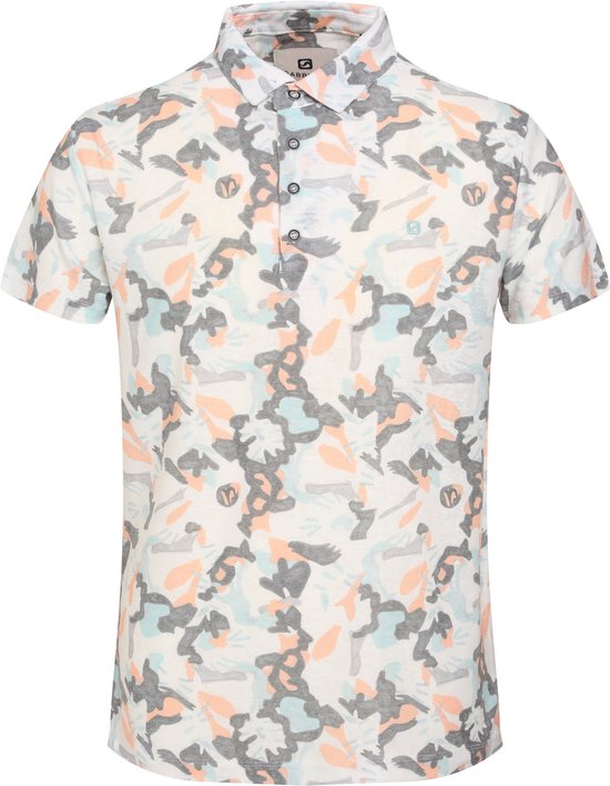 Gabbiano Overhemd Polo Jersey Camo Printed 234544 101 White Mannen