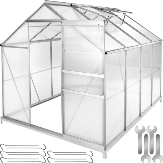 Aluminium broeikas zonder fundament - transparant - Advertentie 1382265