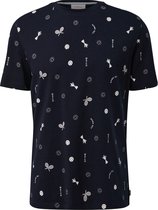 S'Oliver Men-T-shirt--59A6 BLUE-Maat XL