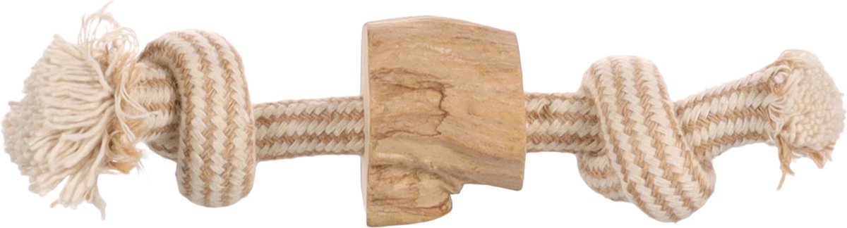 Flamingo Java Met Blok(ken) - Speelgoed Honden - Hs Hout Java 1 Blok+touw Bruin S - 1st - 136872 - 1st