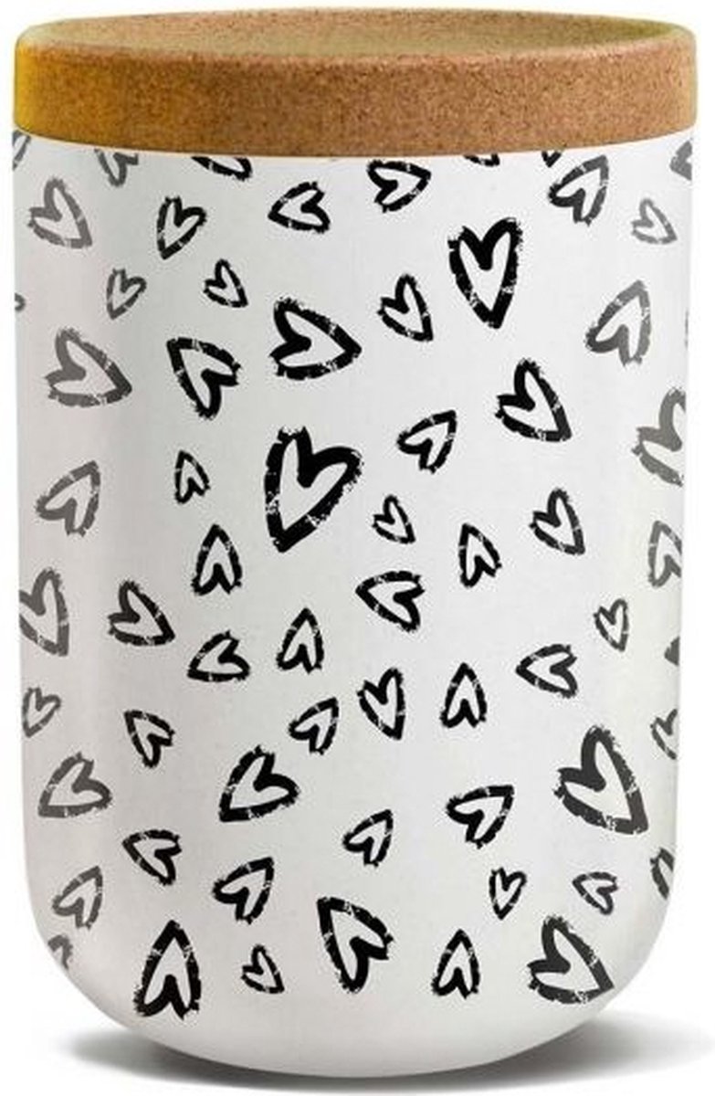 Chic.Mic Love - Voorraadpotten - Plant - 1000 ML - Kurken deksel - Klimaatvriendelijk - Bio-afbreekbaar