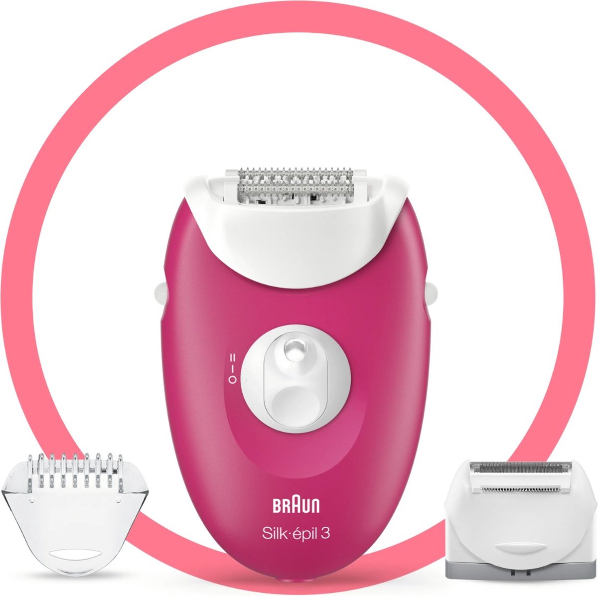 Braun Silk-épil 3 SE3/276 20 pincetten Roze Wit