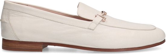 Sacha - Dames - Off white leren loafers met goudkleurige chain - Maat 38