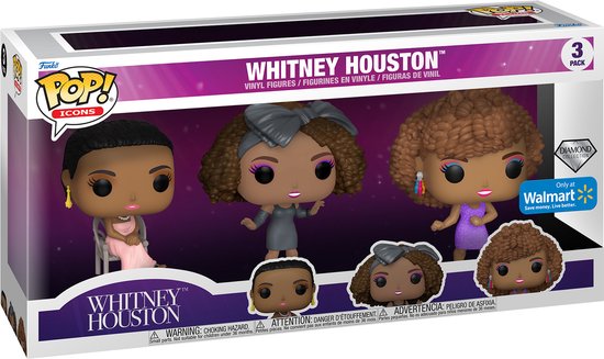 Funko Pop! 3-Pack: Rocks: Whitney Houston (Diamond Glitter)