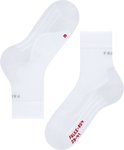 Witte Falke RU4 sportsokken, enkellang, met rode 'FALKE-RU4 39-41' tekst.
