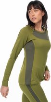 Cecilie Wool Long Sleeve - Trail Green/Dark Olive Green