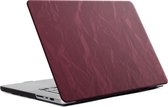 Selencia Fluwelen Cover Geschikt voor de MacBook Air 13 inch (2018-2020) - A1932 / A2179 / A2337 - Donkerrood