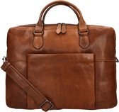 Genicci Laptoptas / Werktas - 15.6 inch - Leer - Noble - Cognac
