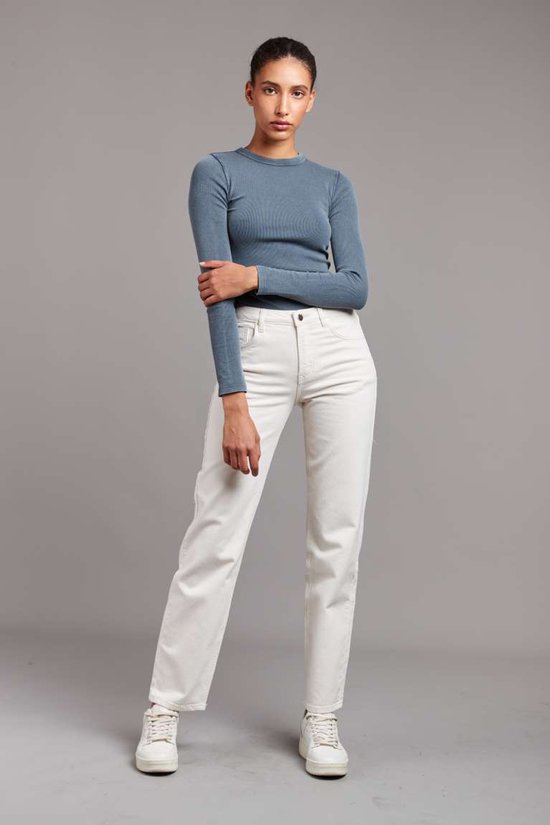 Pantalon Toxik3 taille haute coupe droite crème