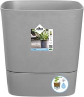Elho Greensense Aqua Care Carré 38 - Pot De Fleurs pour Intérieur & Extérieur - Ø 38.0 x H 38.9 cm - Gris