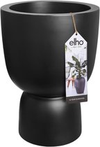 Elho Pure Coupe 35 - Hoge Bloempot - Binnen & Buiten - Gemaakt van Gereycled Plastic - Ø 34.9 x H 49.0 cm - Zwart