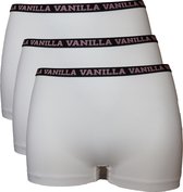 Vanille - Caleçon femme, Sous-vêtements femme, Lingerie - 3 pièces - Coton égyptien - Wit - M