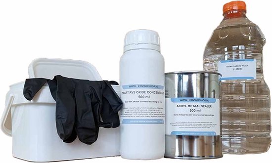 RVS Chemisch Zwarten Kit Met Sealer - 4 liter , Verzinkshop Sealer