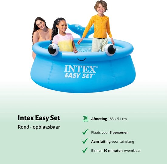 INTEX 56475 Aile Yüzme Merkezi 4 Koltuklu Şişme Havuz 2,29m