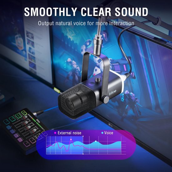 FIFINE - Pack de démarrage - AM8 & SC3 - Pack de démarrage Podcast - Streaming de Gaming - Microphone USB RVB - Deck de streaming - Table de mixage DJ