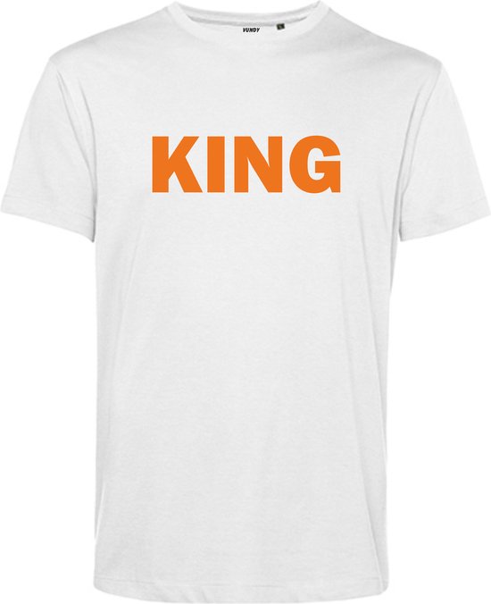 T-shirt King | EK 2024 Holland |Oranje Shirt| Koningsdag kleding | Wit | maat XXL