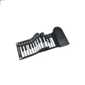P&P Goods Opvouwbare Piano Voor Kinderen - Keyboard - 49 Toetsen - Oprolbaar - Oplaadbaar & Draagbaar - Opnemen & Afspelen - Glossy Zwart