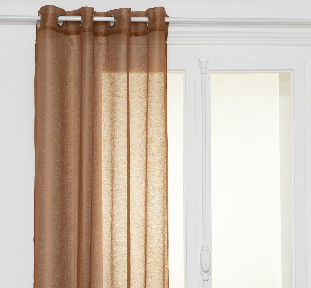 Atmosphera Moly Gordijn 135x240cm - Kant en klaar met ringen - Kaneel