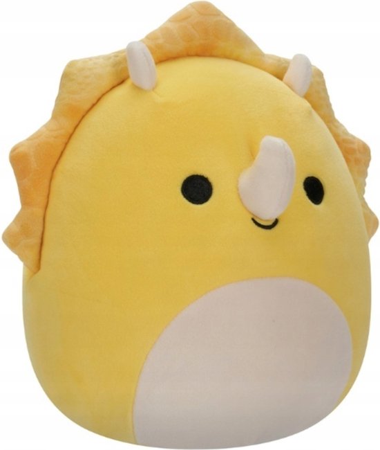 Squishmallows Lancaster Der Triceratops – Größe S, Gelb, Kuscheliges Plüschtier Zum Anklippen