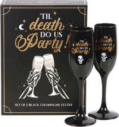 Something Different - Til Death Do Us Party Flute Set Champagneglas - Zwart