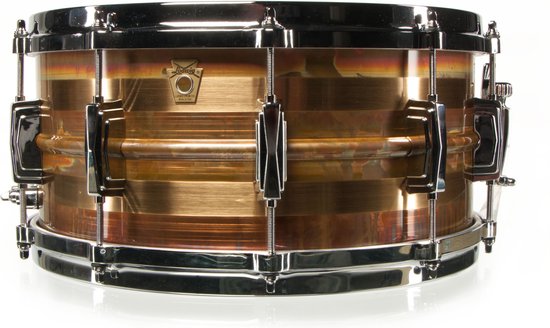 Ludwig LTD LB552RS 14x6.5 Raw Striped Bronze - Snaredrum