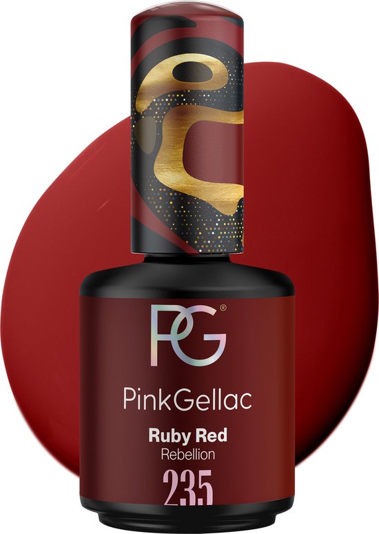 Pink Gellac Gellak - 235 Ruby Red 15ml - Rode Gel Nagellak - Gellac - Gel Nagels Producten