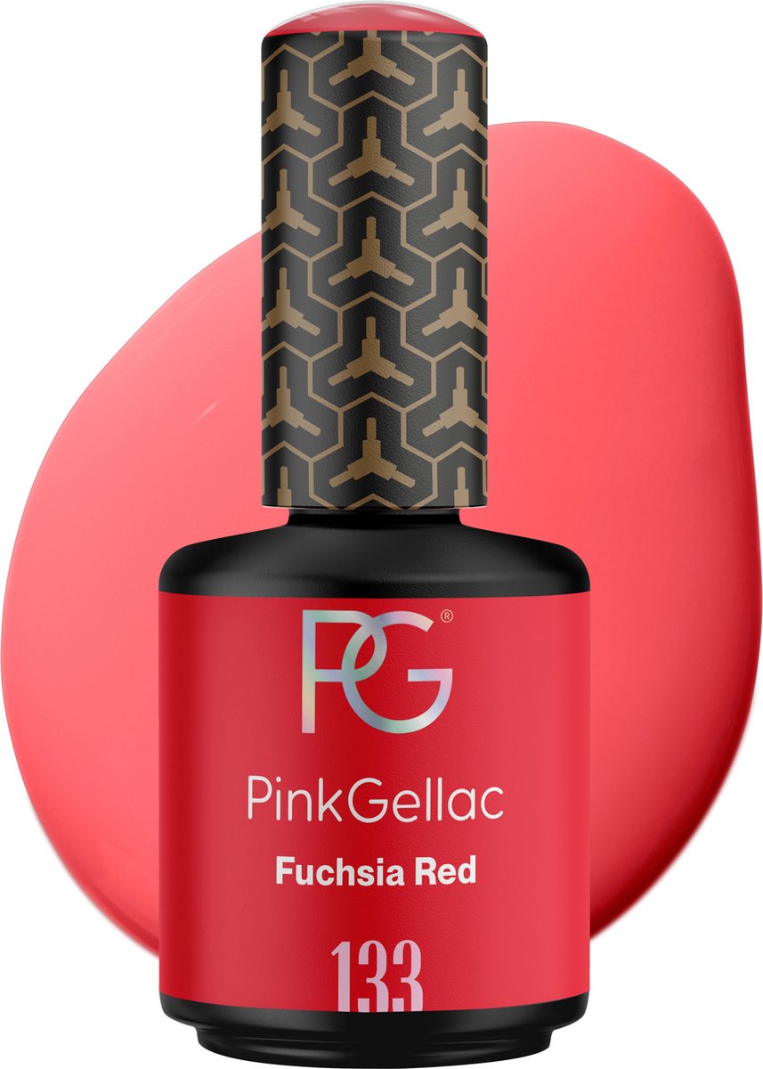 Pink Gellac 133 Fuchsia Red Gellak 15ml - Rode Gellak Nagellak - Manicure voor Gelnagels - Gel Nagellak