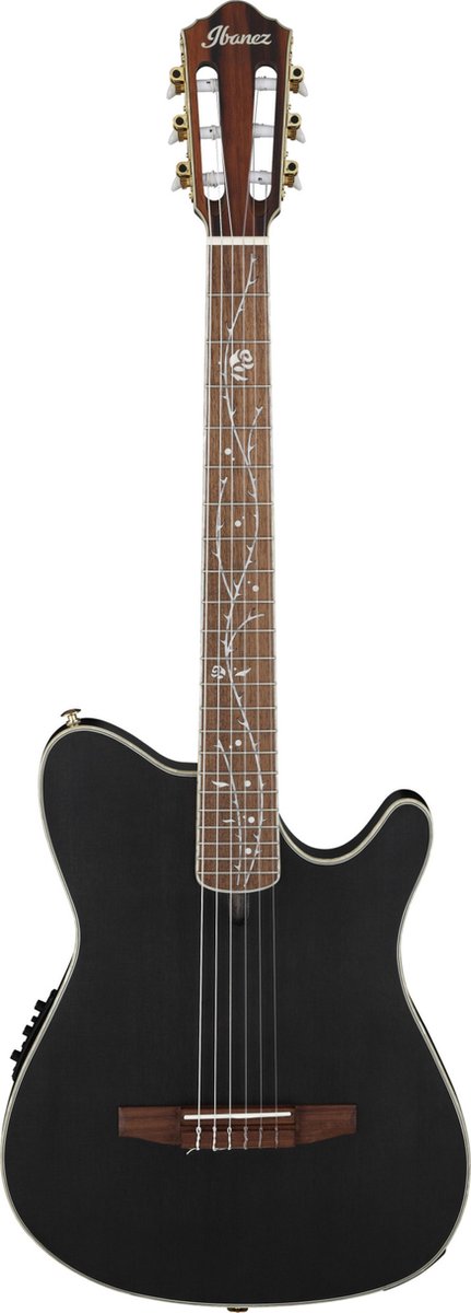 Ibanez Tim Henson Signature TOD10N Transparent Black Flat elektrisch-akoestische klassieke gitaar