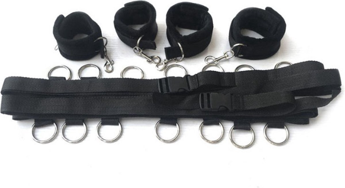 Goedkoopste BDSM Bedboeien Set - Bondage - Verstelbare Riemen en Boeien - Bed Partner - Spannend - van Heble®