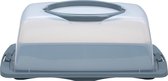 Boîte de transport Cake - Boîte traiteur Blauw /transparente - Plateforme à gâteaux - Boîte à gâteaux - 39 x 20 x 15 cm