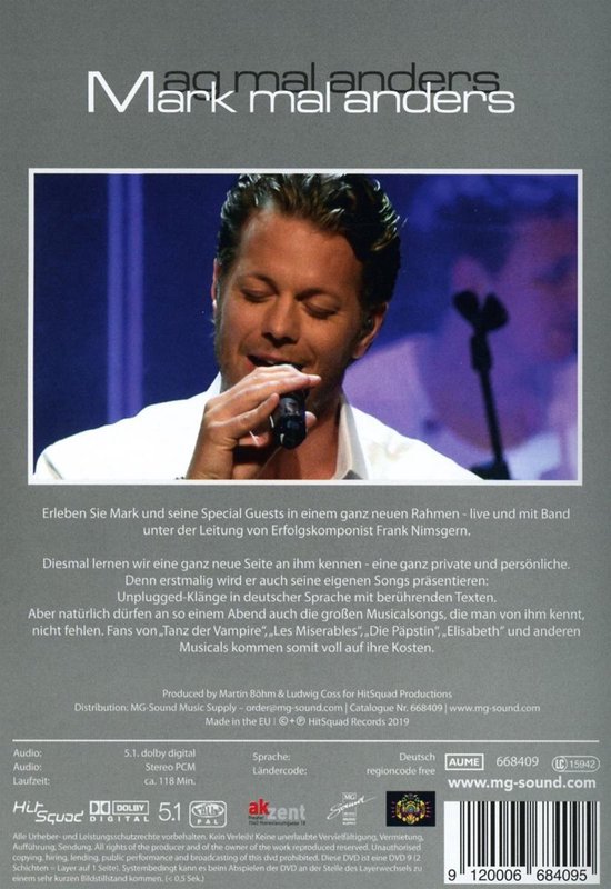 Mark Seibert - Mark Mal Anders (DVD Audio) (Dvd) | Dvd&amp;#39;s | bol.com