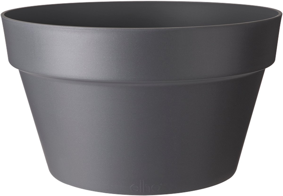 Elho Loft Urban Rond 25 Pot De Fleurs Extérieur Jaune/Ocre - Plastique 100% Recyclé 24.5 X 22 Cm