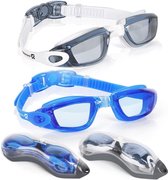 Zwembril voor volwassenen | UV-bescherming | Anti-condens | Brede glazen | Siliconen afdichtingen | Zwembadbril voor mannen en vrouwen swimming glasses