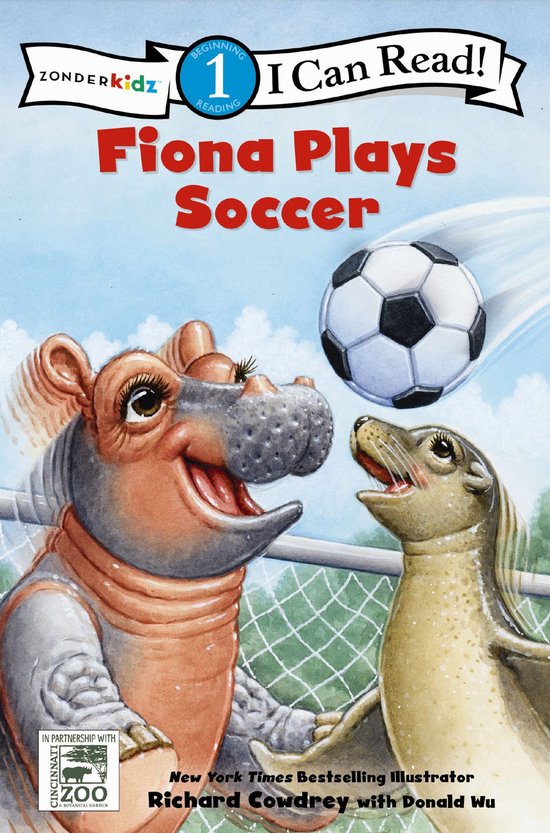 I Can Read! / A Fiona the Hippo Book- Fiona Plays Soccer - cover