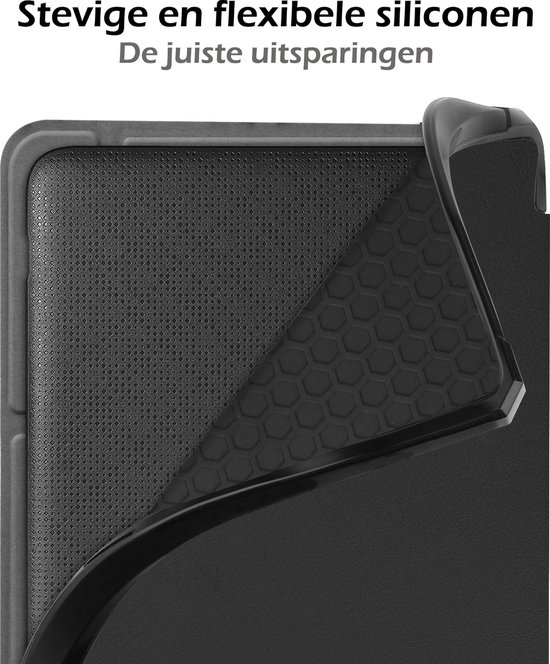 Hoesje Geschikt voor Kobo Sage Hoes Book Case Trifold - Hoes Geschikt voor Kobo Sage Hoesje Book Cover Met Screenprotector - Zwart van Hoesje  — afbeelding 3