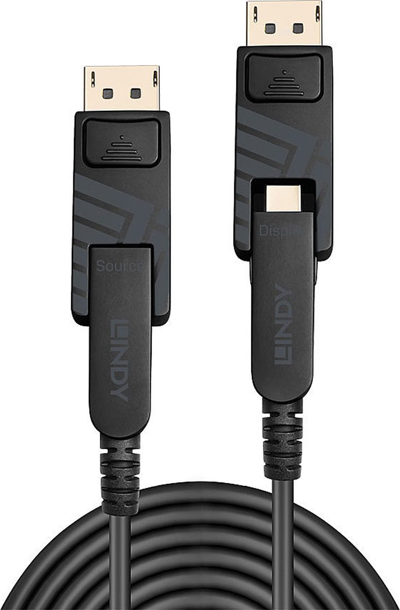 Lindy 38481 DisplayPort kabel 20 m Mini DisplayPort Zwart
