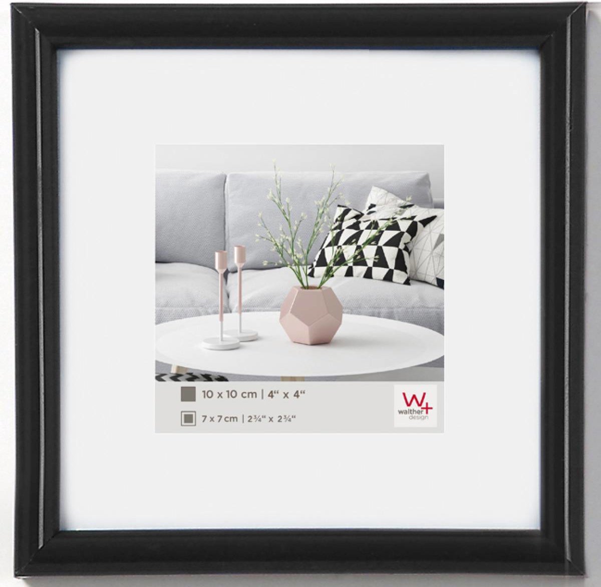 Walther Galeria - Kunststof lijst - Fotoformaat 20x20 cm - Zwart