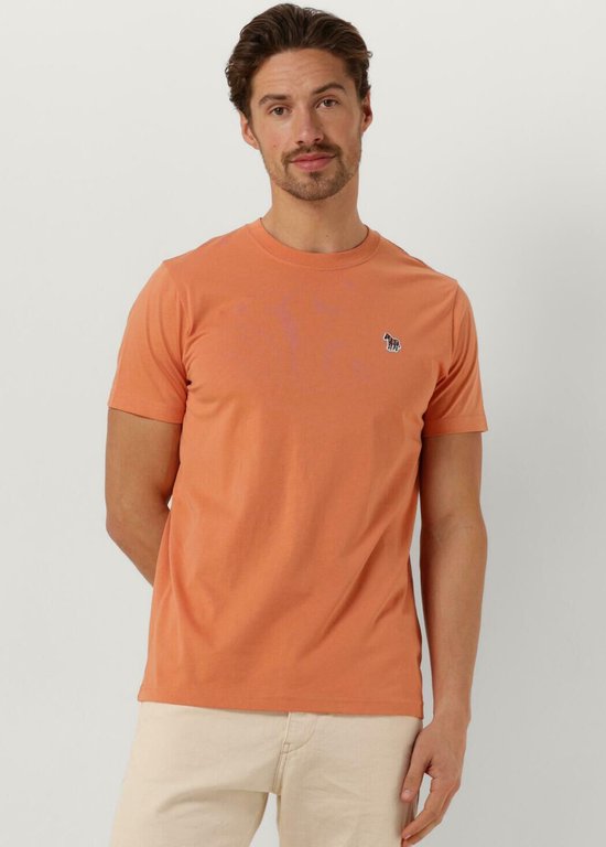 Paul Smith Mens Slim Fit Ss Tshirt Zebra Badge Polos & T-shirts Homme - Polo - Oranje - Taille XXL