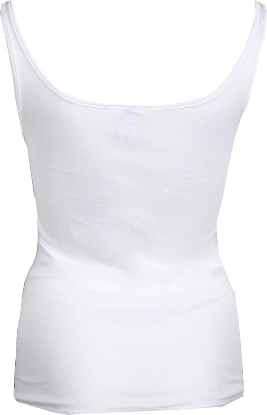 Snocks Onderhemd voor dames, van 95% biologisch katoen (verpakking van 2) XS-XL klassieke bandjes, 2 x wit, M