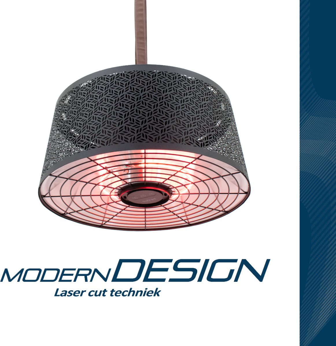 Sunred Moderna Artix Ultra 2000 W - Chauffage de terrasse suspendu - Noir