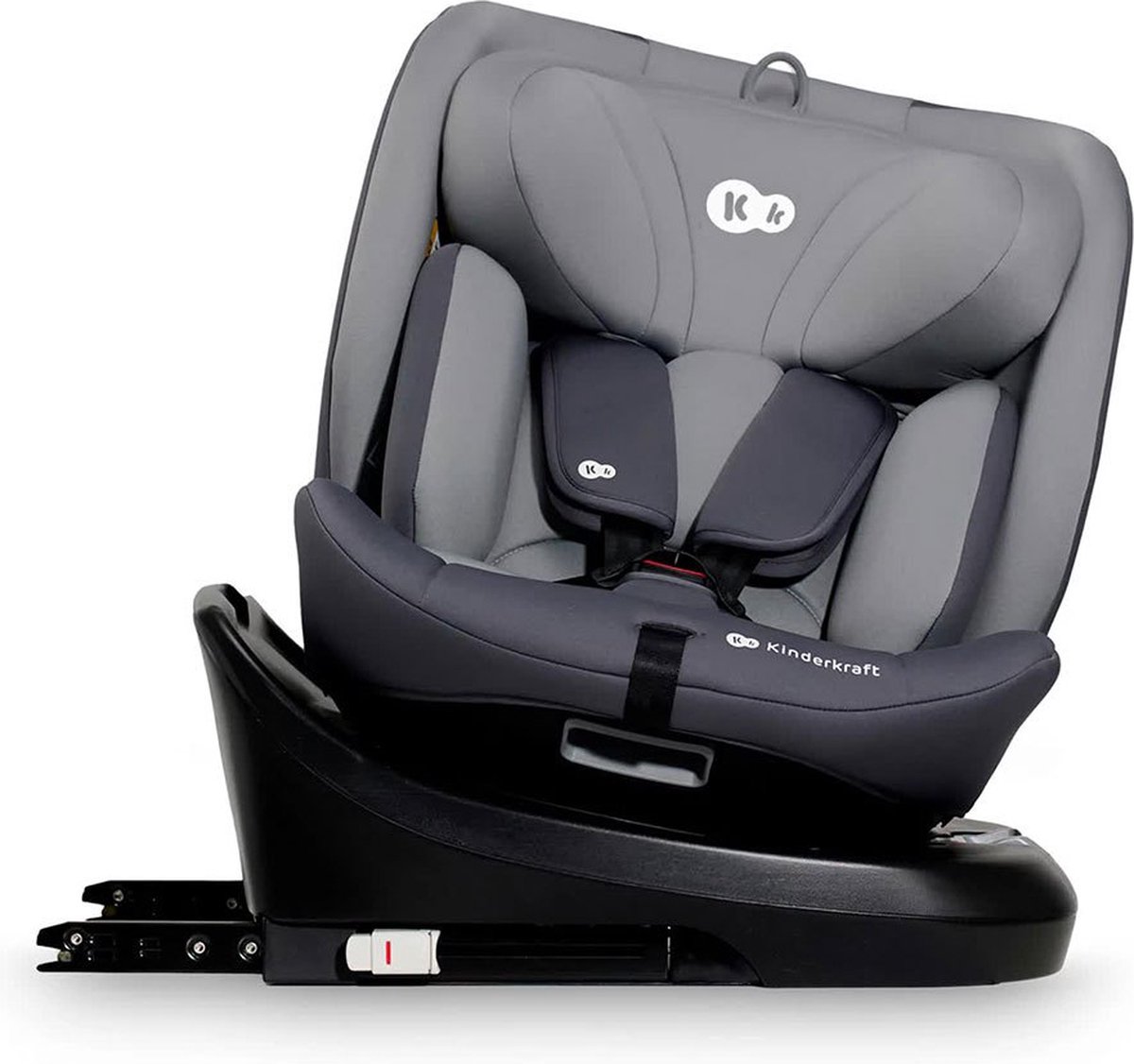 Kinderkraft I-GROW I-SIZE - Autostoeltje - 40-150 cm - 0-36 kg - 360 draaien - met Isofix - afstelbare hoofdsteun - 12 verstelniveaus - Eenvoudig te reinigen - Groep 0/1/2/3 - Tot 12 jaar - Grijs