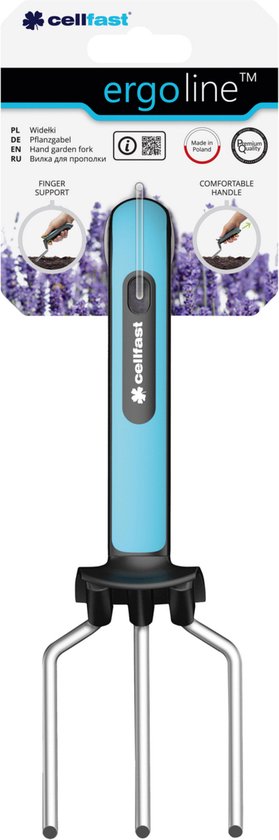 Cellfast - Fourche/râteau de jardin - manche ergonomique, dents inox, Ergo