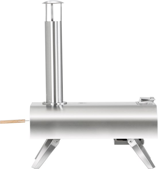 BIGHORN Pizza Pellet Oven - Pizza oven voor Buiten - Pizzaoven Draagbaar - Opvouwbaar - RVS - 15KG - 460°