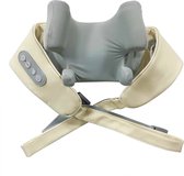 AnyPrice® Elektrische Massage Kussen Beige - 4 in 1 draadloze massage instrument - Voor nek, schouders, rug, heupen en benen - Met Verwarmingsfunctie - USB C oplaadkabel meegeleverd - Draadloos nekmassage