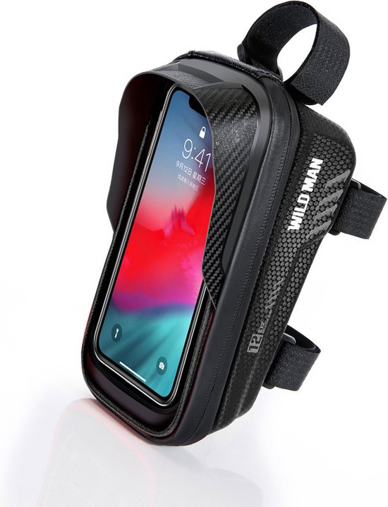 Wildman - Stuurtas - Telefoonhouder/Fietstas - Waterdicht - 1L - Zwart — afbeelding 2