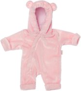 Skrallan Poppenkleding onesie roze fleece 34-36 cm