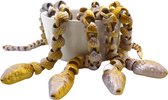 Fidget Toy Slang Goud Zilver | Vera's Arts & Dice | 3D Print | Handgemaakt | Multi Kleur Verschillende Kleur van Verschillende Hoeken | Articulated Snake | Gelede Gewrichten Slang | Huisdier | Fidget Speelgoed