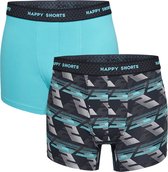 Happy Shorts 2-Pack Boxershorts Heren Met Graphic Print - Maat M