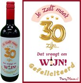 Etiquette Vin Anniversaire 30 Ans - Etiquette Vin Humour - Etiquette pour Bouteille de Vin - Cadeau Vin 30 Ans