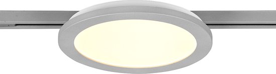 LED Railverlichting - Plafondlamp - Plafondverlichting - DUOLINE - 2 Fase - 13W - Warm Wit 3000K - Dimbaar - Rond - Mat Titaan - Kunststof